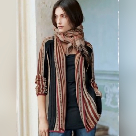 Peruvian Connection Open Front Multicolor Knitwear, Size L - Picture 1 of 7